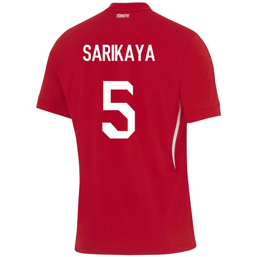 Homem Camisola Turquia Efe Sarıkaya #5 Vermelho Alternativa 24-26 Camisa