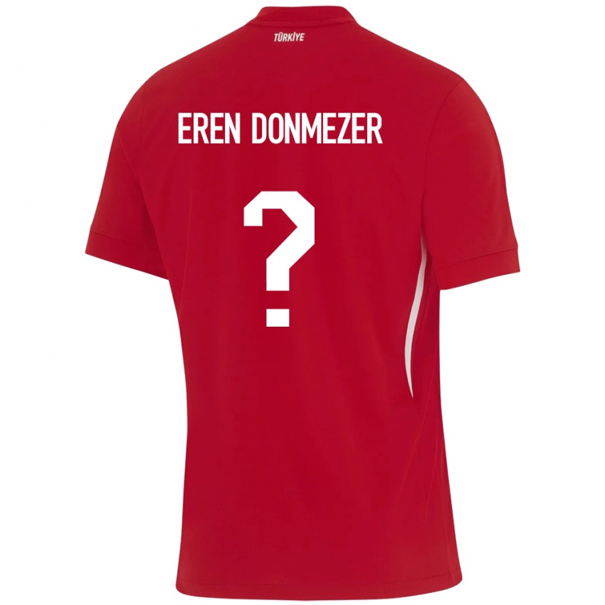 Homem Camisola Turquia Deniz Eren Dönmezer #0 Vermelho Alternativa 24-26 Camisa