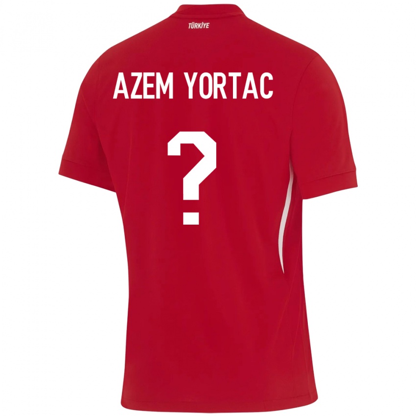 Homem Camisola Turquia Mustafa Azem Yortaç #0 Vermelho Alternativa 24-26 Camisa
