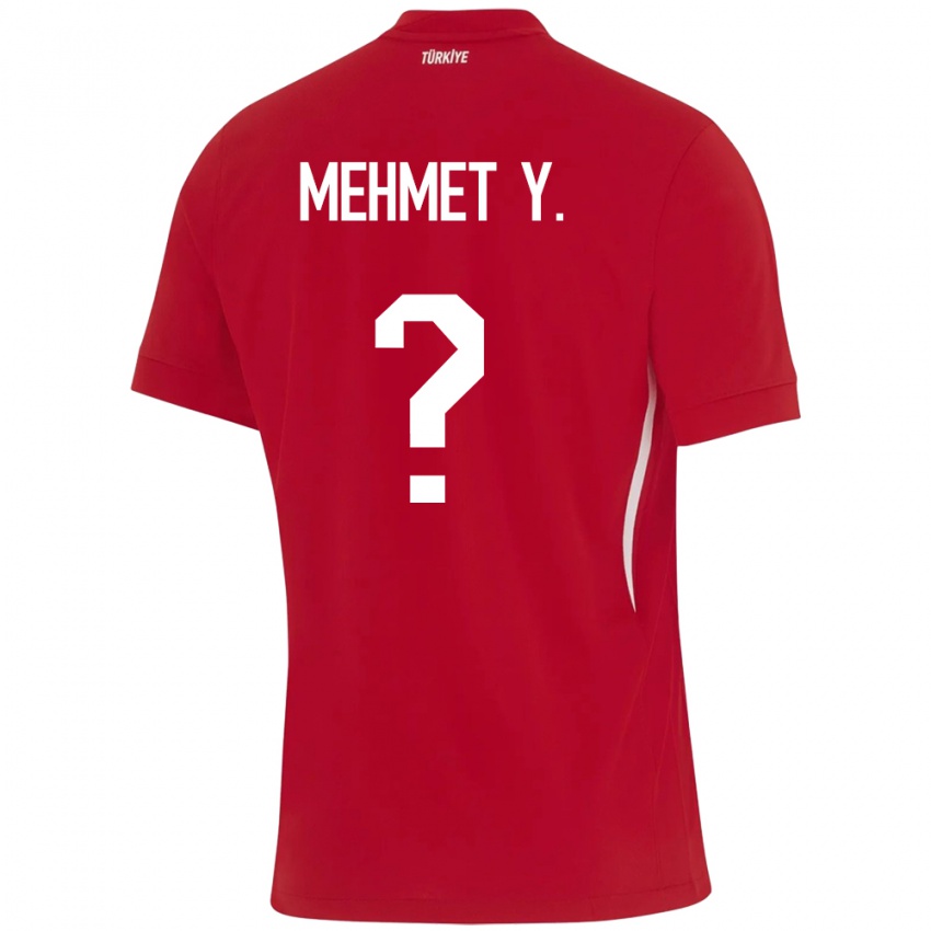 Homem Camisola Turquia Mehmet Yildirim #0 Vermelho Alternativa 24-26 Camisa