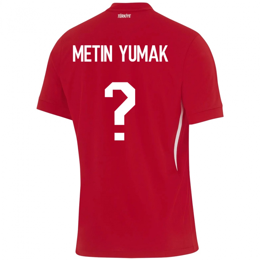 Homem Camisola Turquia Yiğit Metin Yumak #0 Vermelho Alternativa 24-26 Camisa