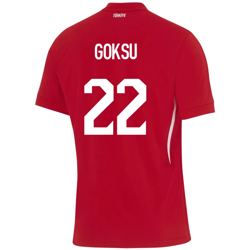 Homem Camisola Turquia Yasam Göksu #22 Vermelho Alternativa 24-26 Camisa