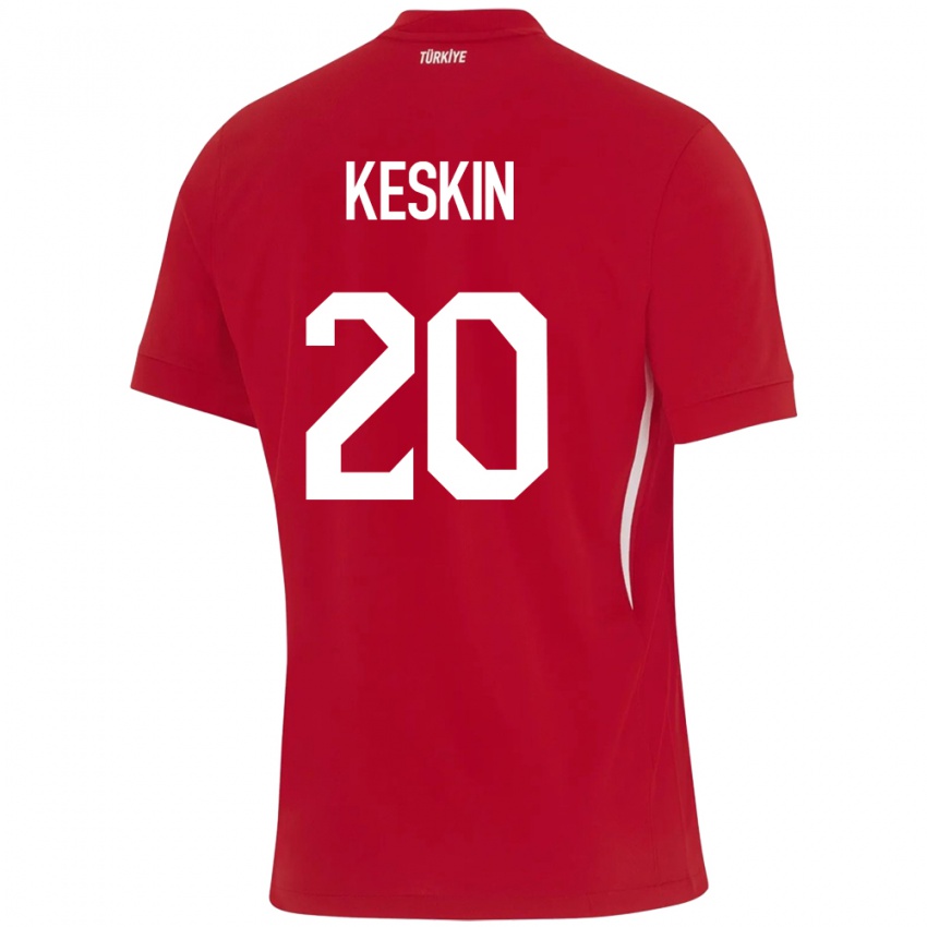 Homem Camisola Turquia Elif Keskin #20 Vermelho Alternativa 24-26 Camisa
