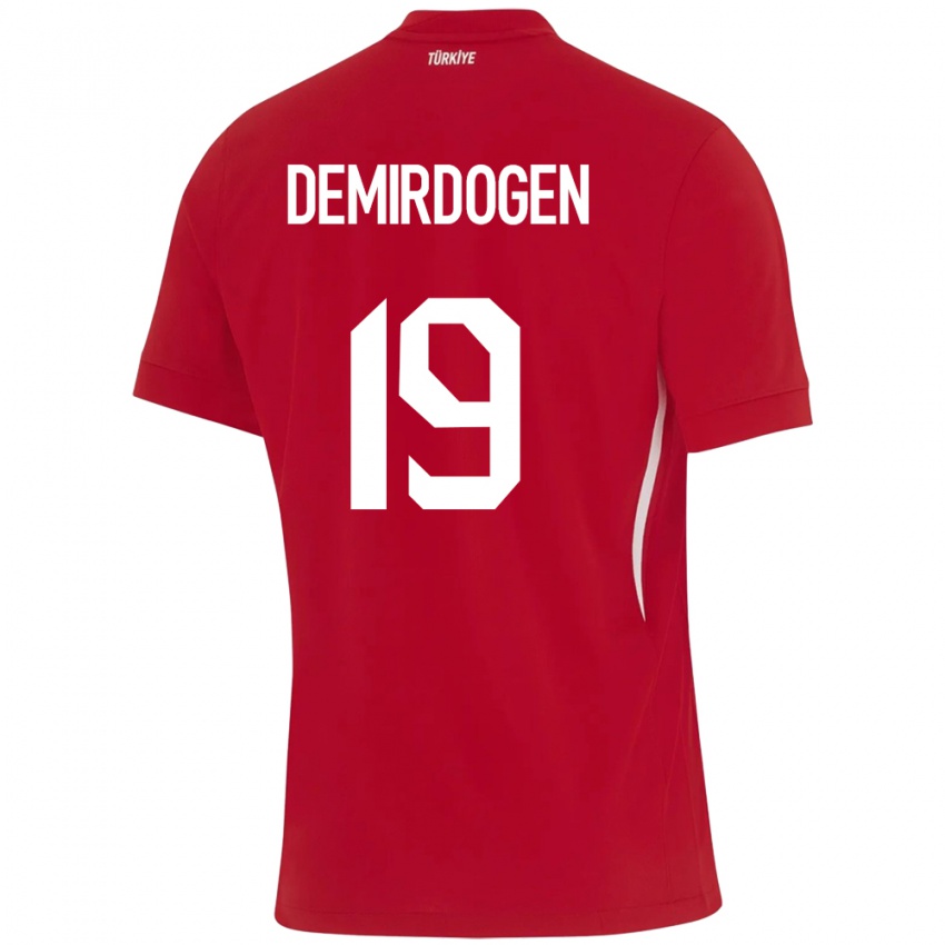 Homem Camisola Turquia Neslihan Demirdögen #19 Vermelho Alternativa 24-26 Camisa