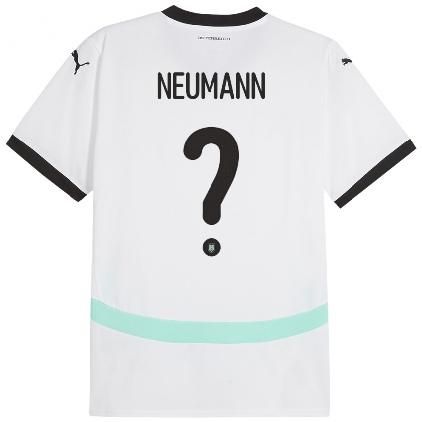 Homem Camisola Áustria Moritz Neumann #0 Branco Alternativa 24-26 Camisa