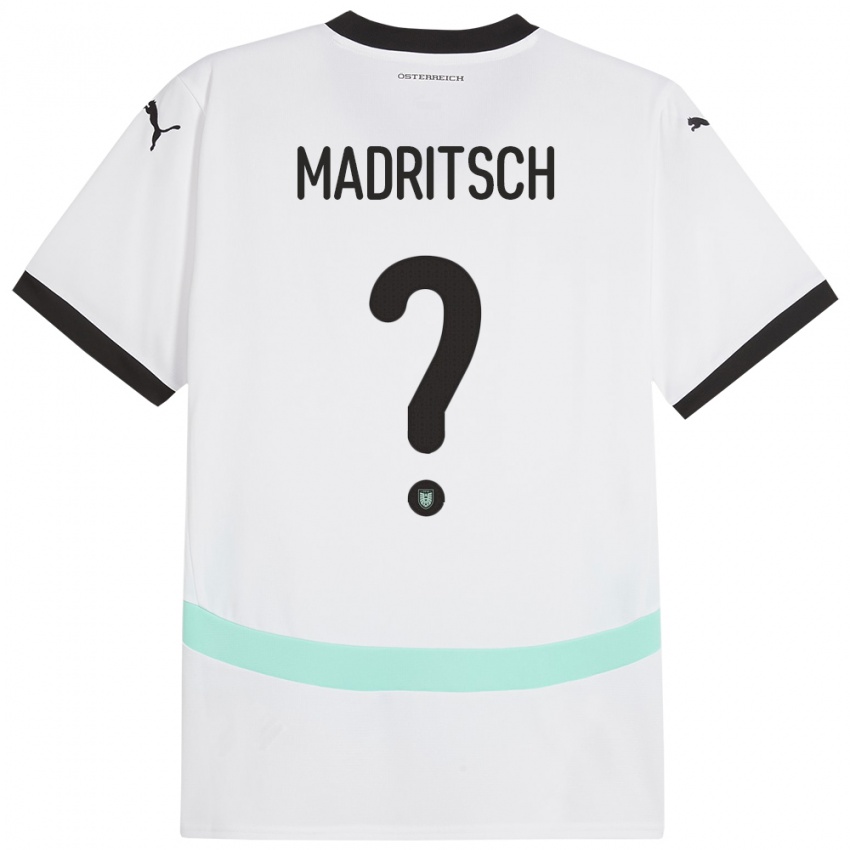 Homem Camisola Áustria Diego Madritsch #0 Branco Alternativa 24-26 Camisa