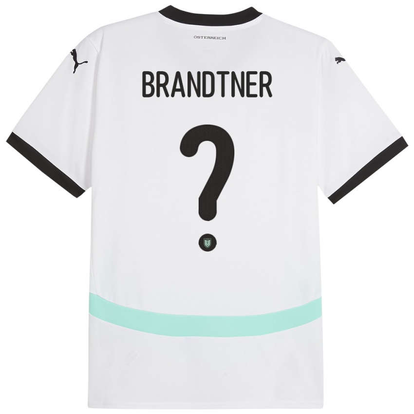 Homem Camisola Áustria Jakob Brandtner #0 Branco Alternativa 24-26 Camisa