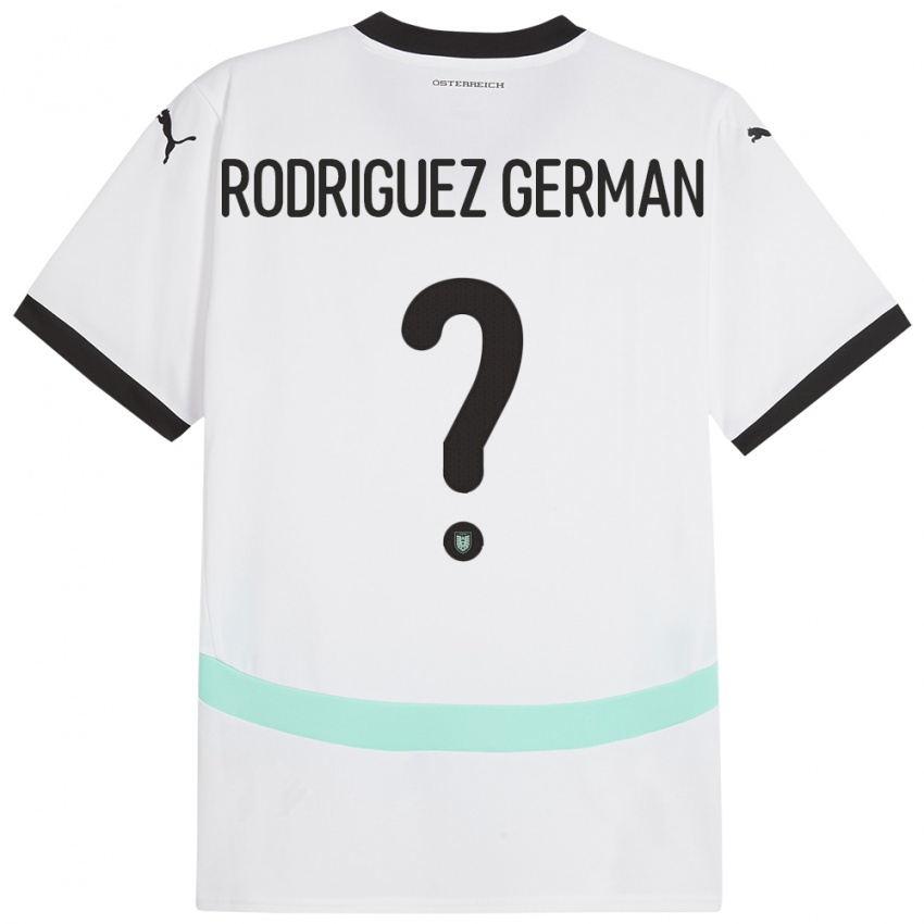 Homem Camisola Áustria Ryan Rodriguez German #0 Branco Alternativa 24-26 Camisa