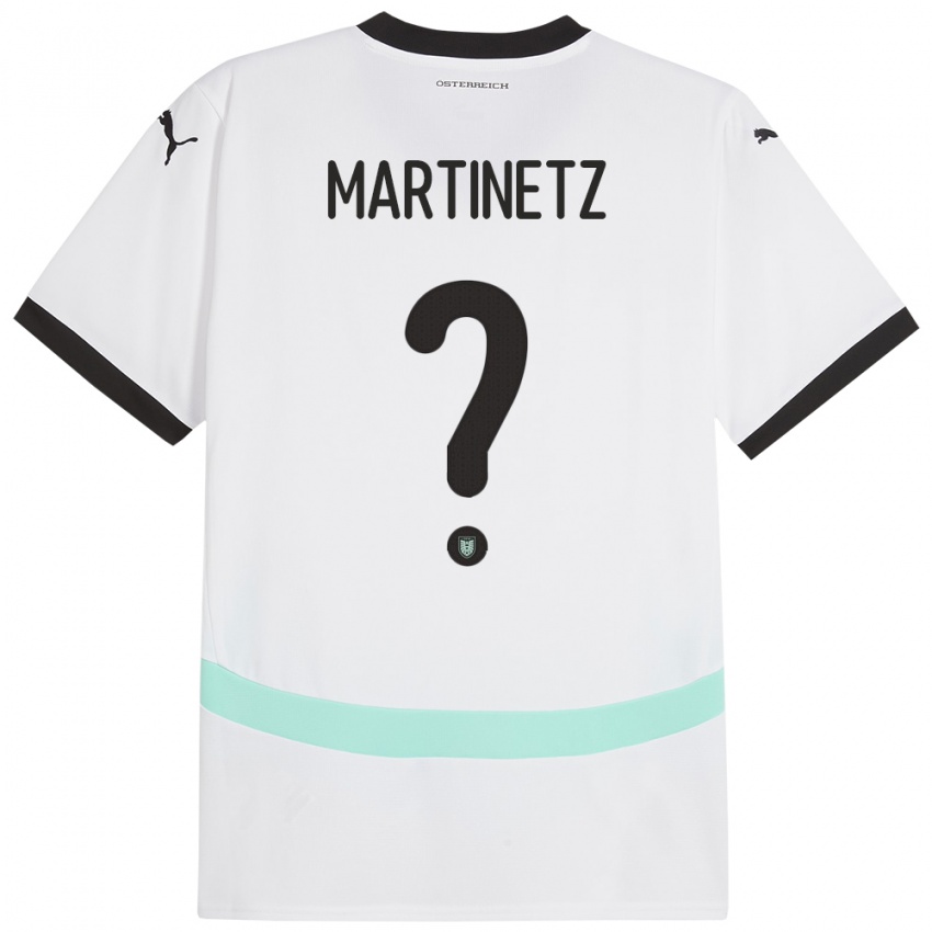 Homem Camisola Áustria Gregor Martinetz #0 Branco Alternativa 24-26 Camisa