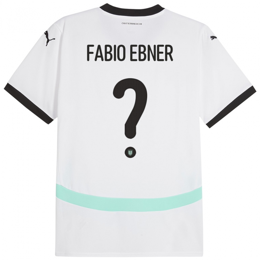 Homem Camisola Áustria Fabio Ebner #0 Branco Alternativa 24-26 Camisa