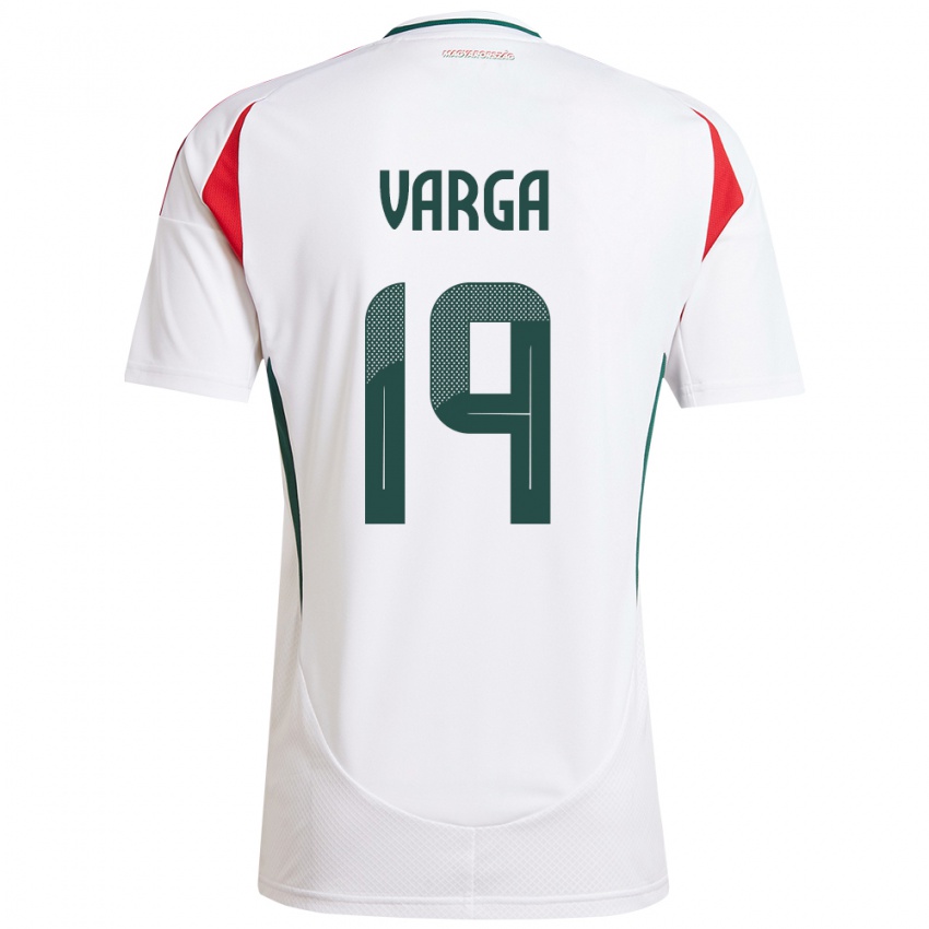 Homem Camisola Hungria Barnabás Varga #19 Branco Alternativa 24-26 Camisa