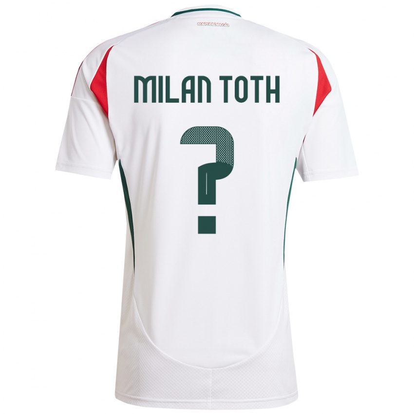 Homem Camisola Hungria Milán Tóth #0 Branco Alternativa 24-26 Camisa