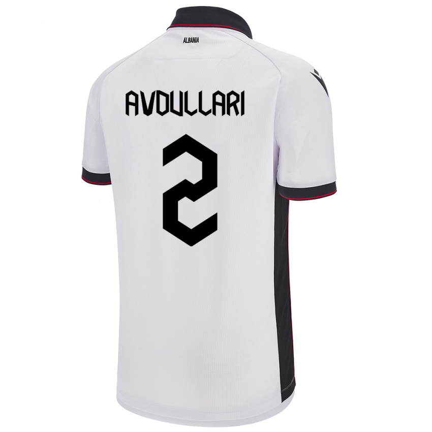 Homem Camisola Albânia Davide Avdullari #2 Branco Alternativa 24-26 Camisa