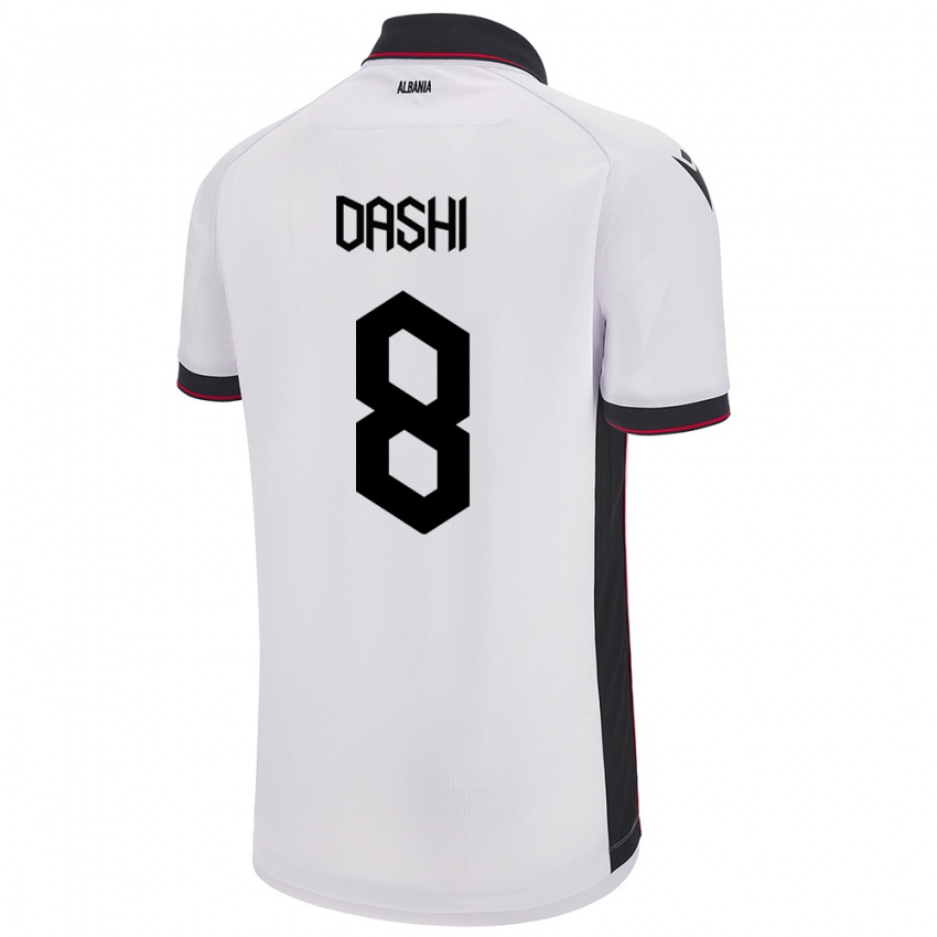 Homem Camisola Albânia Matteo Dashi #8 Branco Alternativa 24-26 Camisa