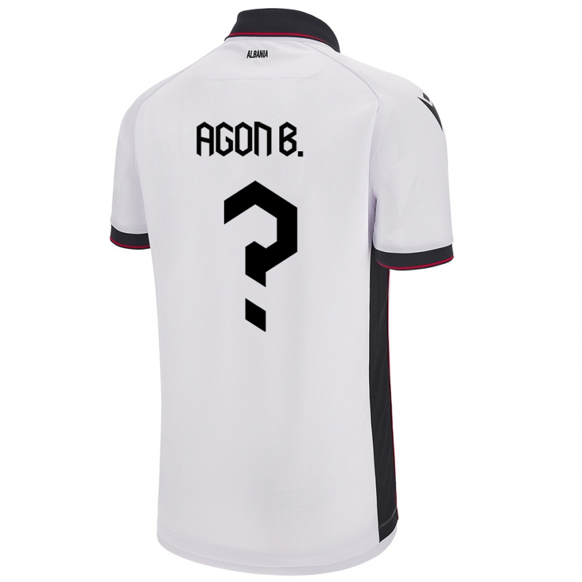 Homem Camisola Albânia Agon Bajrami #0 Branco Alternativa 24-26 Camisa