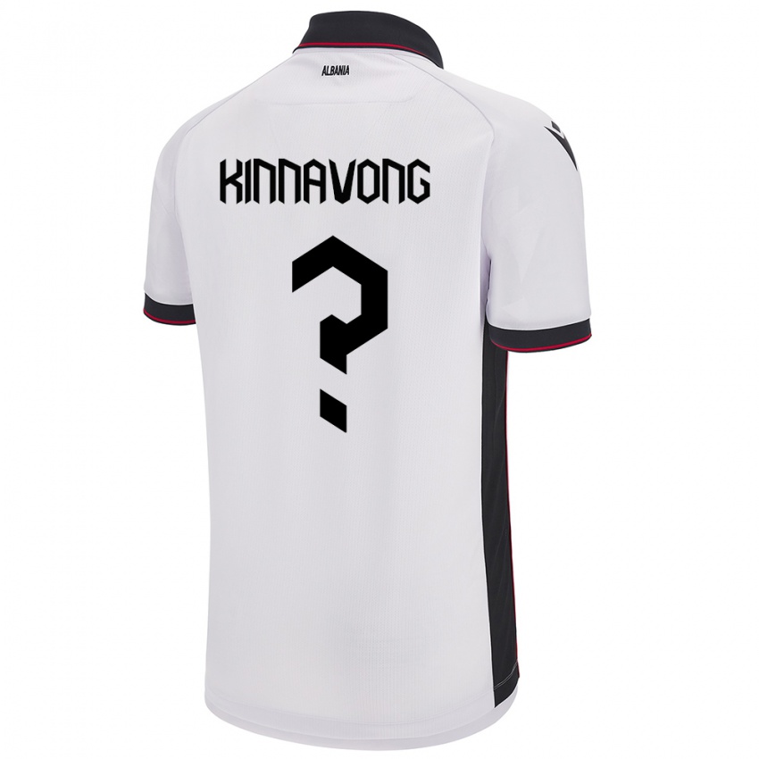 Homem Camisola Albânia Jordan Kinnavong #0 Branco Alternativa 24-26 Camisa