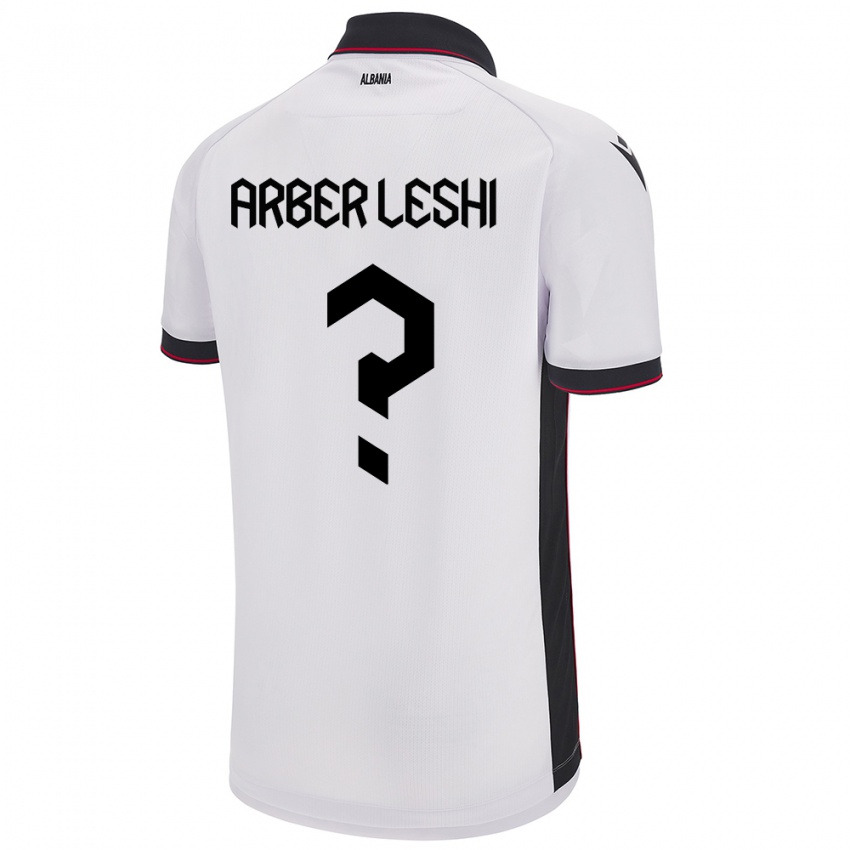 Homem Camisola Albânia Arber Leshi #0 Branco Alternativa 24-26 Camisa