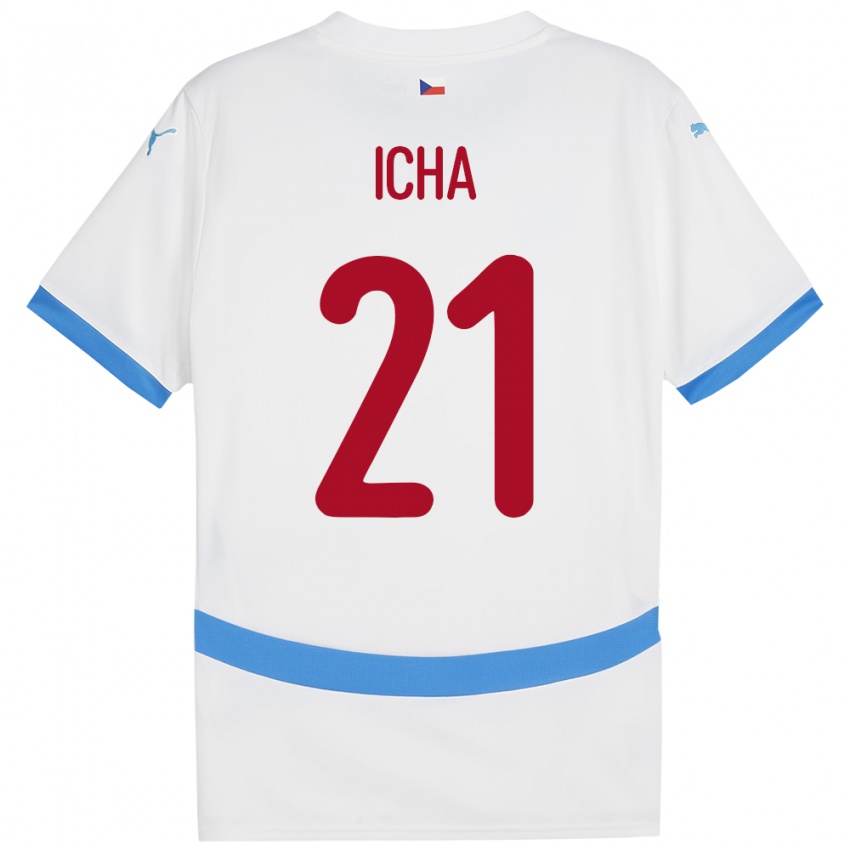 Homem Camisola República Checa Marek Icha #21 Branco Alternativa 24-26 Camisa