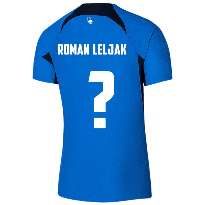 Homem Camisola Eslovênia Nejc Roman Leljak #0 Azul Alternativa 24-26 Camisa