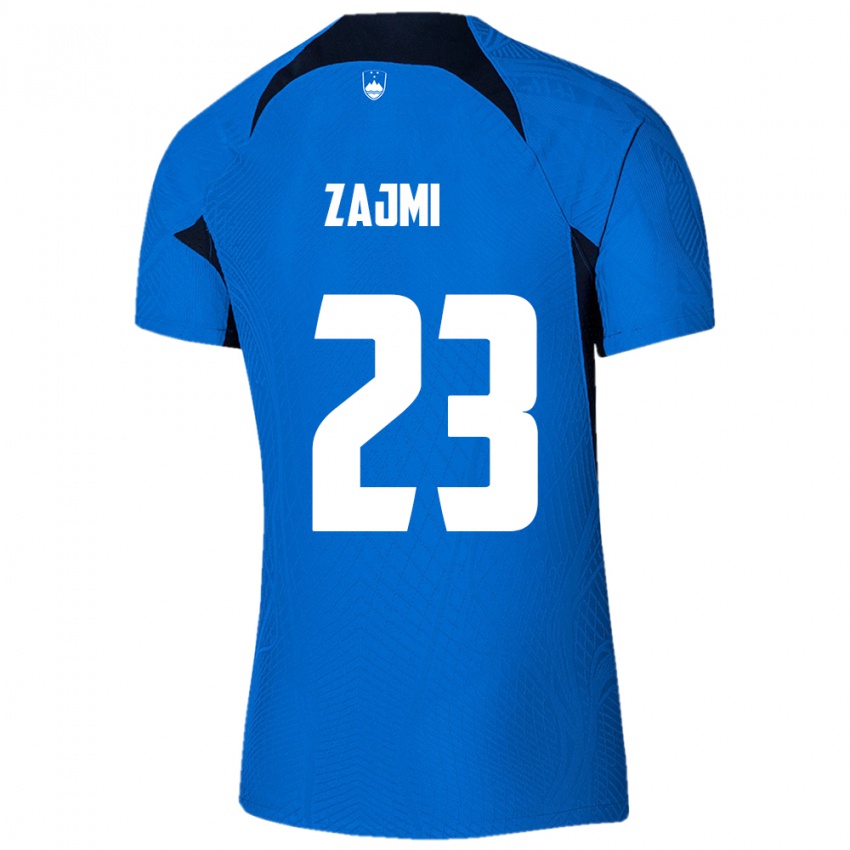 Homem Camisola Eslovênia Luana Zajmi #23 Azul Alternativa 24-26 Camisa