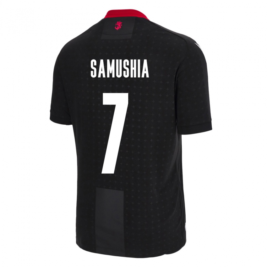 Homem Camisola Geórgia Saba Samushia #7 Preto Alternativa 24-26 Camisa