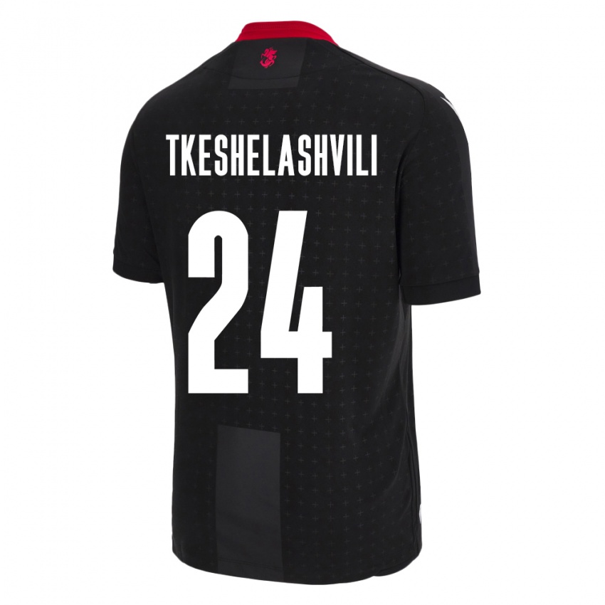 Homem Camisola Geórgia Amiran Tkeshelashvili #24 Preto Alternativa 24-26 Camisa