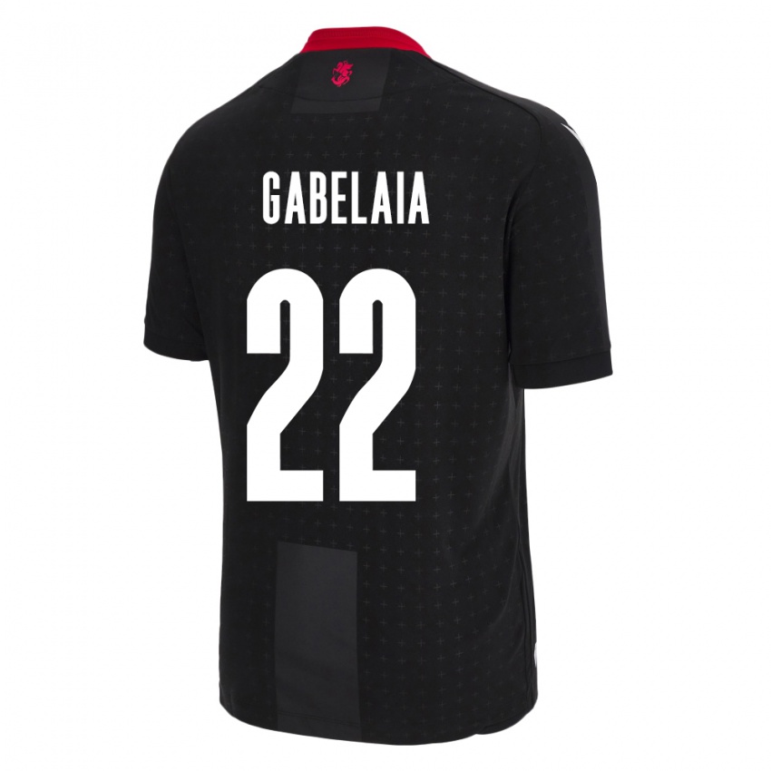 Homem Camisola Geórgia Svetalna Gabelaia #22 Preto Alternativa 24-26 Camisa