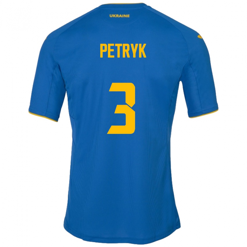 Homem Camisola Ucrânia Anna Petryk #3 Azul Alternativa 24-26 Camisa