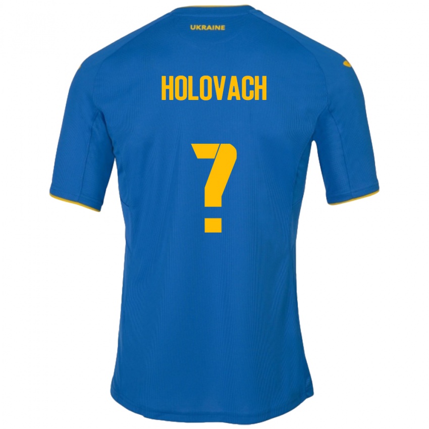 Homem Camisola Ucrânia Viktoriya Holovach #0 Azul Alternativa 24-26 Camisa