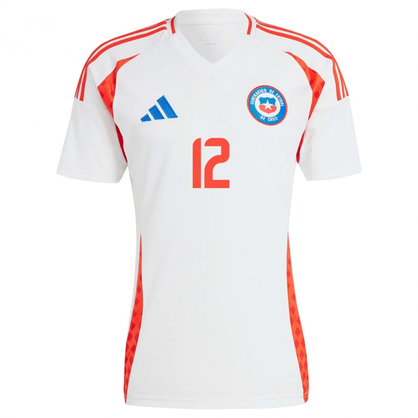 Homem Camisola Chile Christian Bravo #12 Branco Alternativa 24-26 Camisa