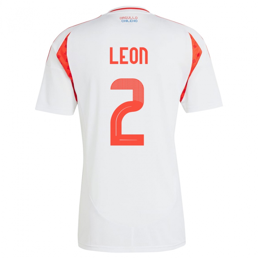 Homem Camisola Chile Maicol León #2 Branco Alternativa 24-26 Camisa