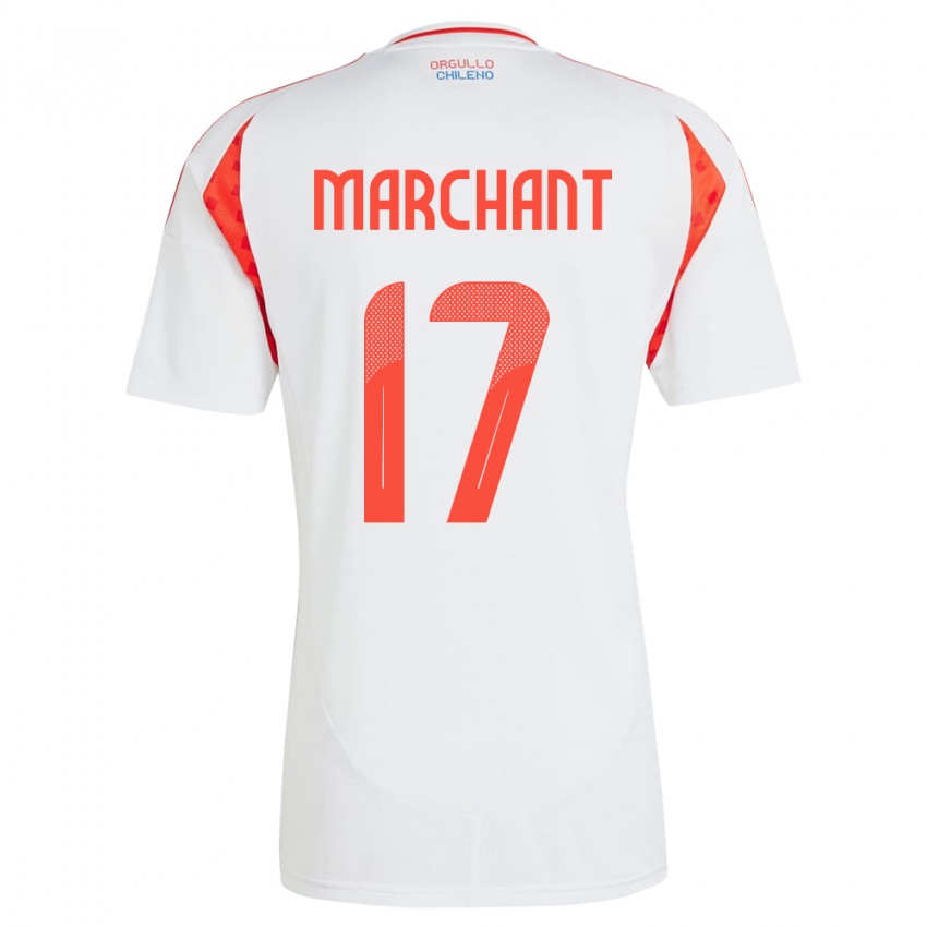 Homem Camisola Chile Francisco Marchant #17 Branco Alternativa 24-26 Camisa