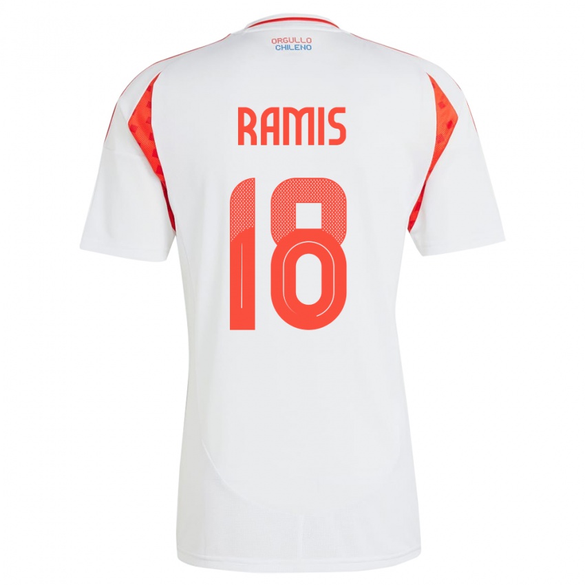 Homem Camisola Chile Oliver Ramis #18 Branco Alternativa 24-26 Camisa