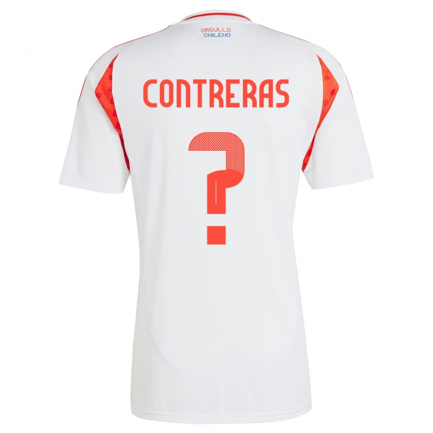 Homem Camisola Chile Mathías Contreras #0 Branco Alternativa 24-26 Camisa