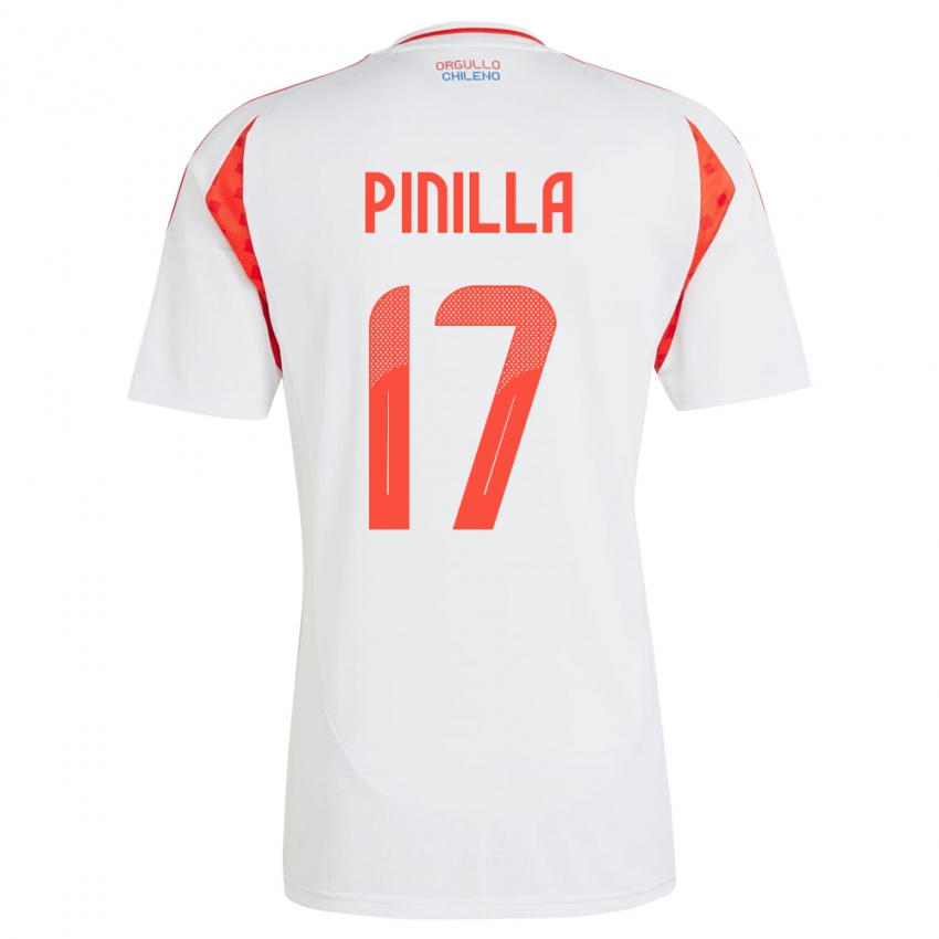 Homem Camisola Chile Fernanda Pinilla #17 Branco Alternativa 24-26 Camisa