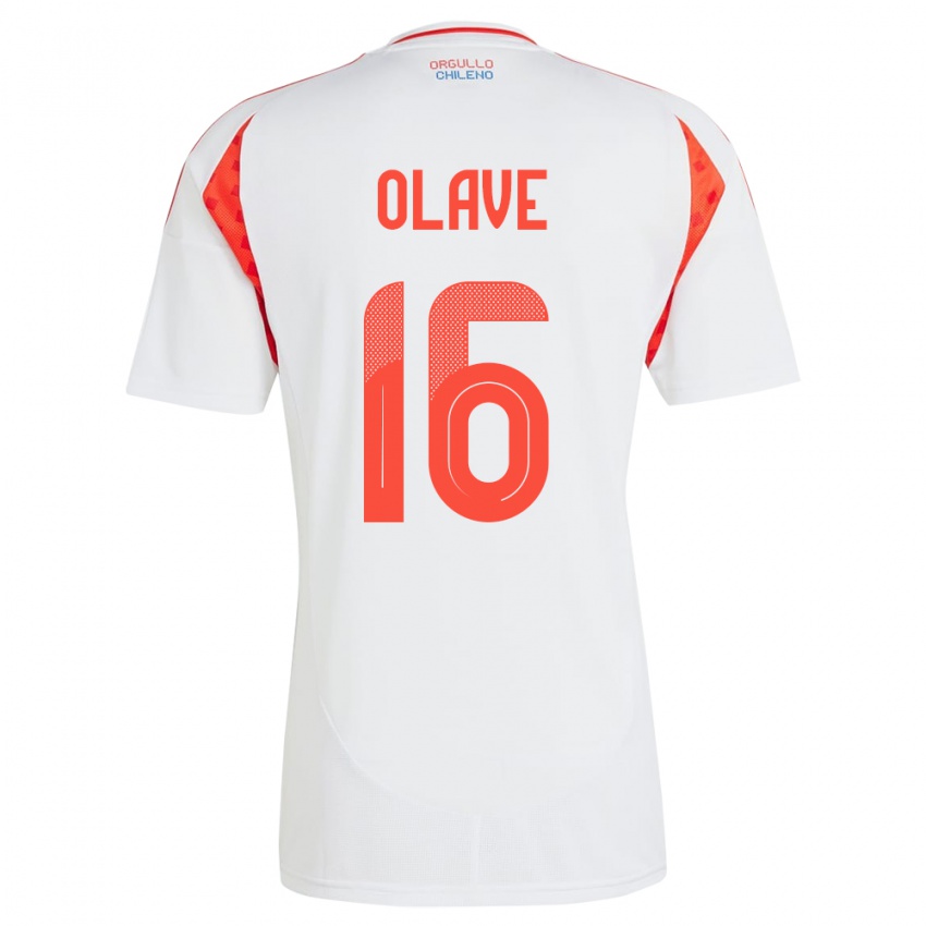 Homem Camisola Chile Isidora Olave #16 Branco Alternativa 24-26 Camisa