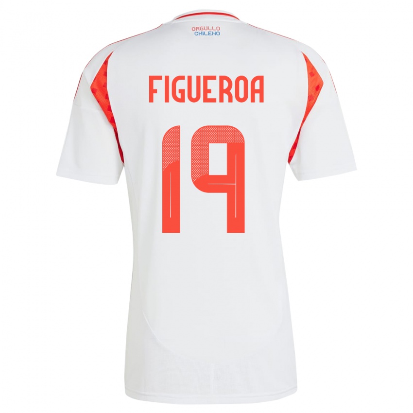 Homem Camisola Chile Catalina Figueroa #19 Branco Alternativa 24-26 Camisa