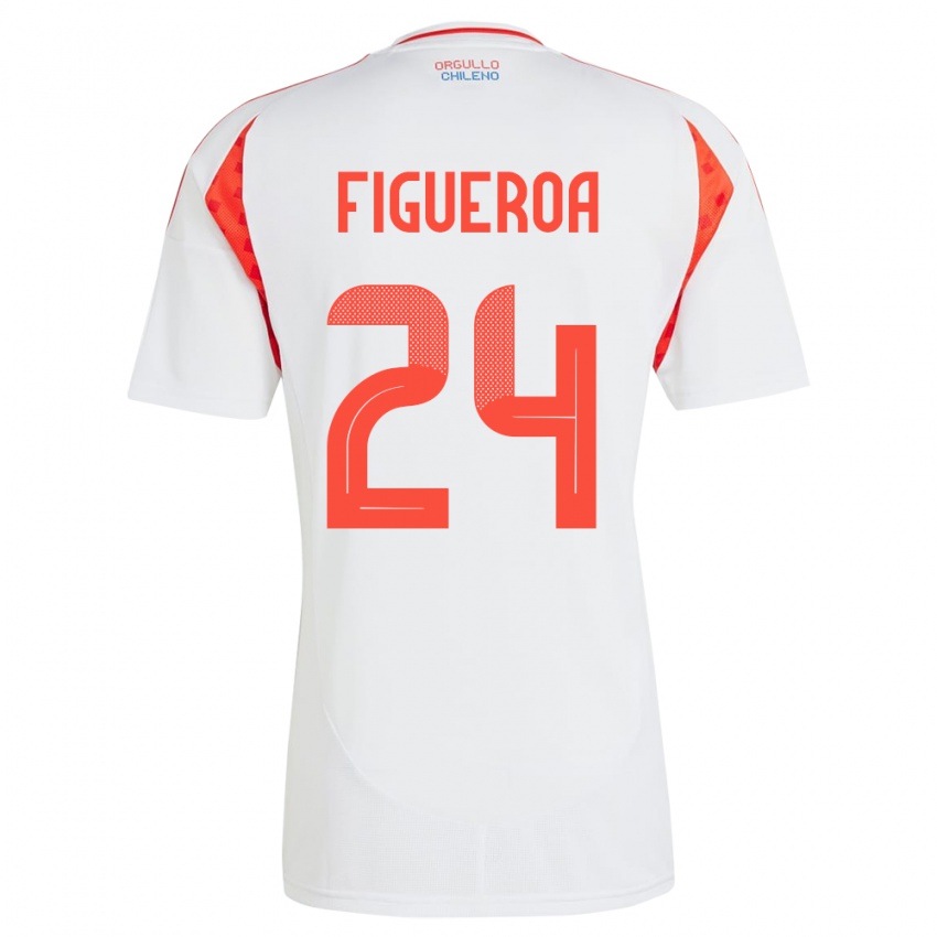 Homem Camisola Chile Ámbar Figueroa #24 Branco Alternativa 24-26 Camisa