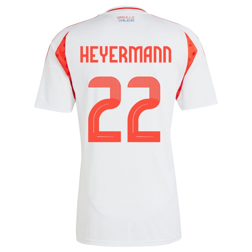 Homem Camisola Chile Agustina Heyermann #22 Branco Alternativa 24-26 Camisa