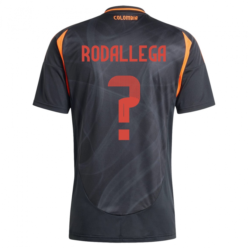 Homem Camisola Colômbia Johan Rodallega #0 Preto Alternativa 24-26 Camisa