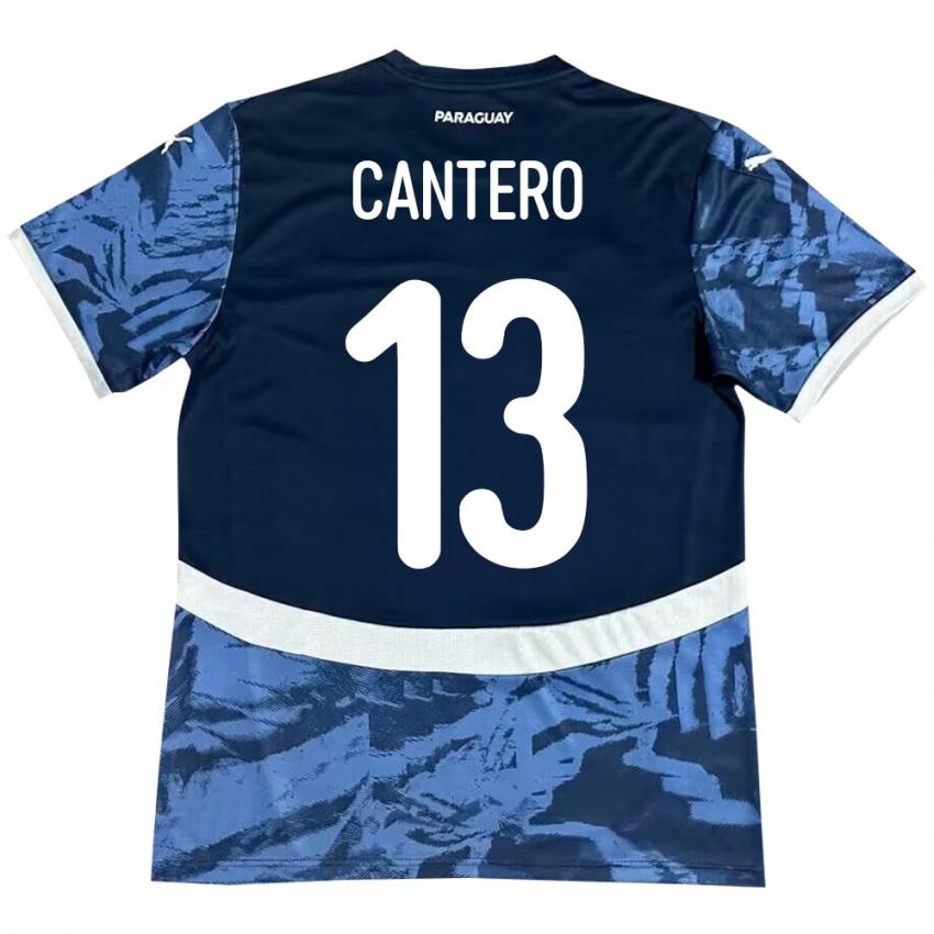 Homem Camisola Paraguai Alexis Cantero #13 Azul Alternativa 24-26 Camisa