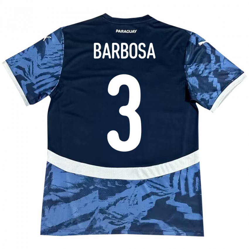 Homem Camisola Paraguai Camila Barbosa #3 Azul Alternativa 24-26 Camisa