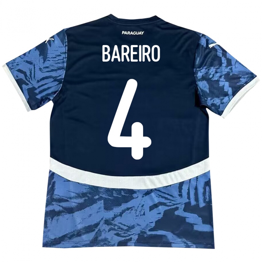 Homem Camisola Paraguai Daysy Bareiro #4 Azul Alternativa 24-26 Camisa