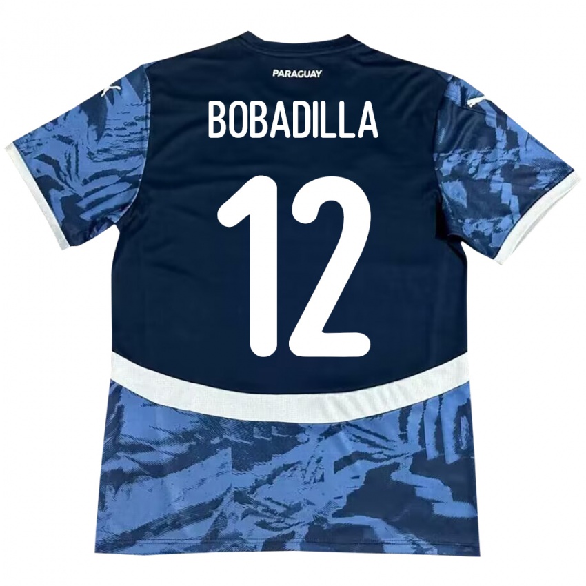 Homem Camisola Paraguai Alicia Bobadilla #12 Azul Alternativa 24-26 Camisa