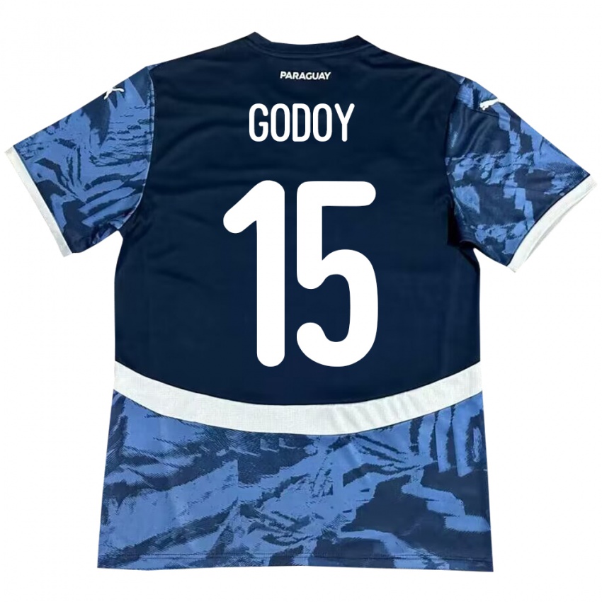 Homem Camisola Paraguai Fanny Godoy #15 Azul Alternativa 24-26 Camisa