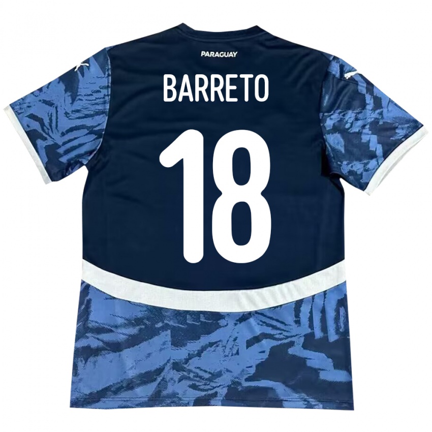 Homem Camisola Paraguai Liz Barreto #18 Azul Alternativa 24-26 Camisa