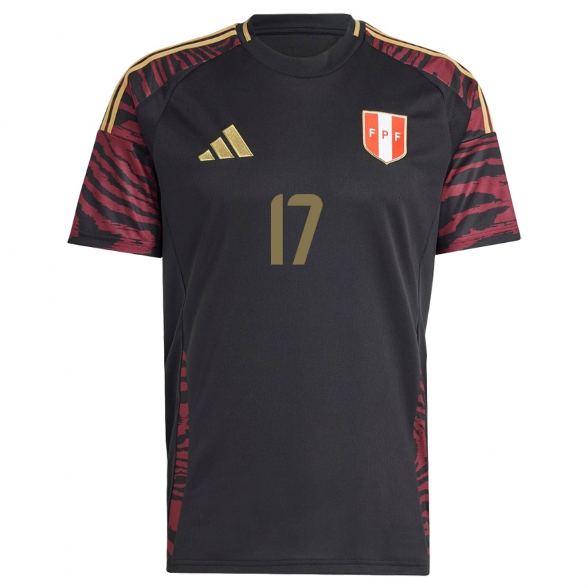 Homem Camisola Peru Luis Advíncula #17 Preto Alternativa 24-26 Camisa