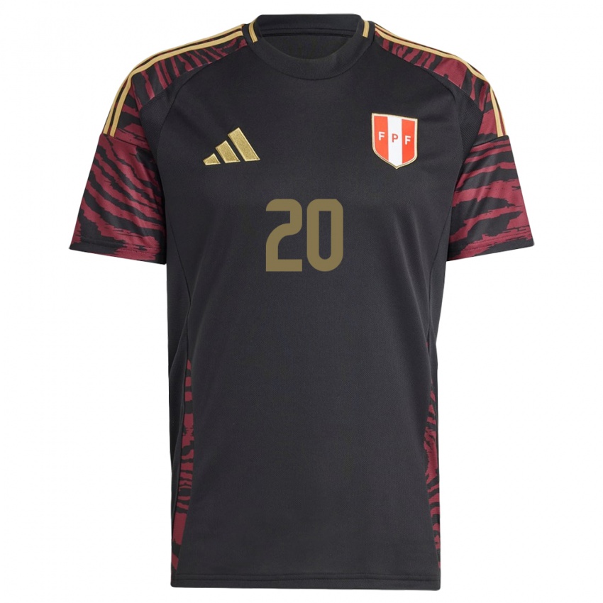 Homem Camisola Peru Edison Flores #20 Preto Alternativa 24-26 Camisa