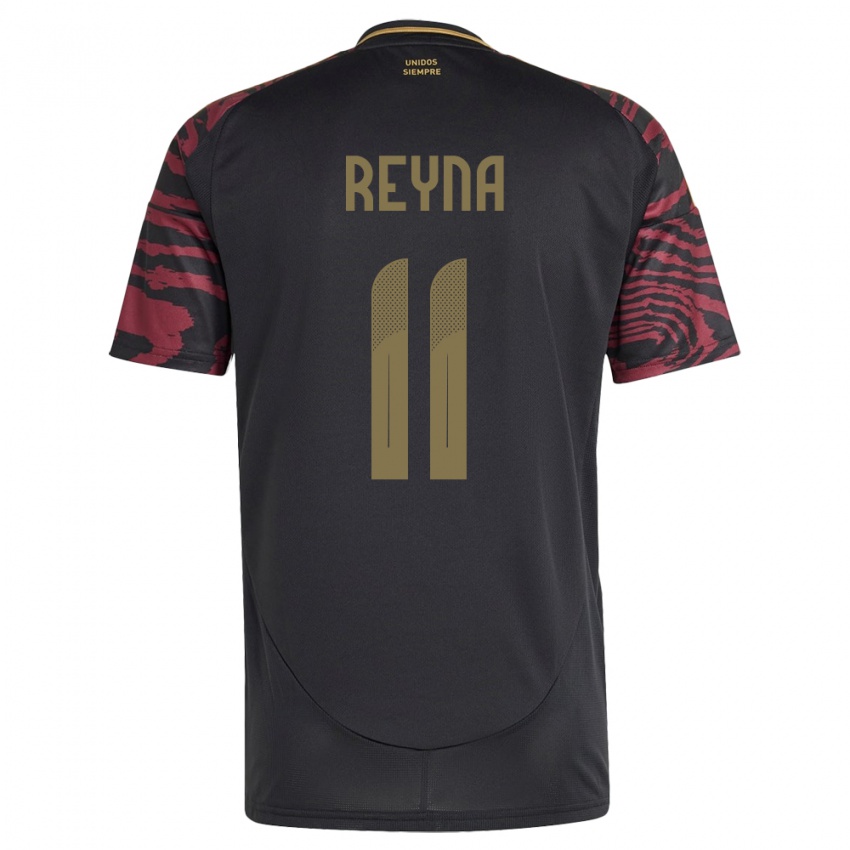 Homem Camisola Peru Bryan Reyna #11 Preto Alternativa 24-26 Camisa