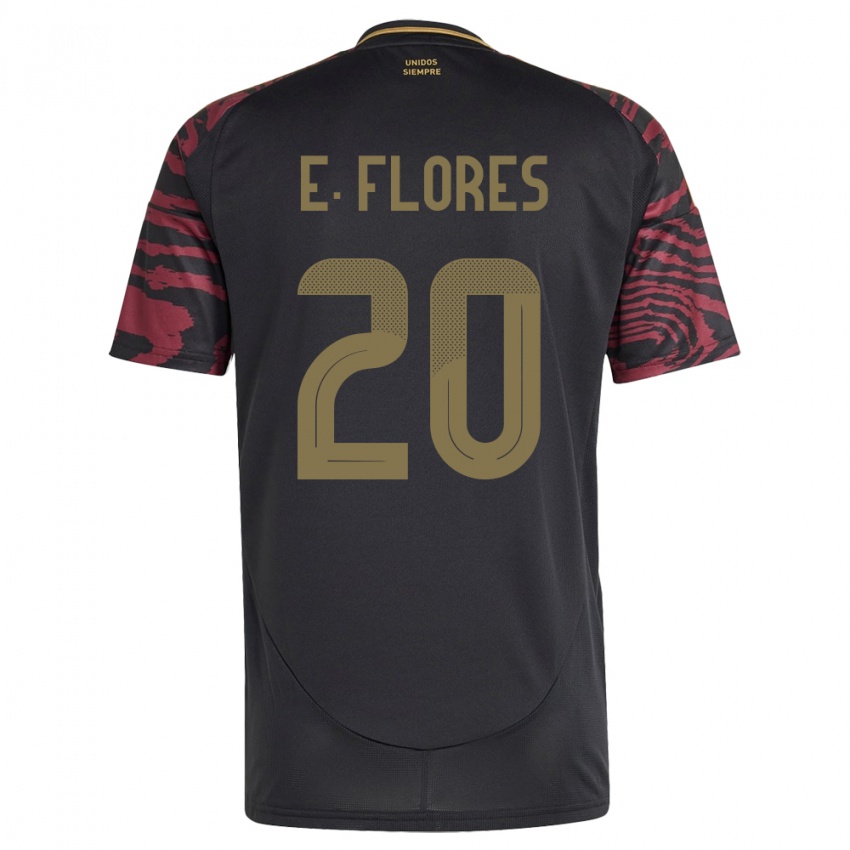 Homem Camisola Peru Edison Flores #20 Preto Alternativa 24-26 Camisa